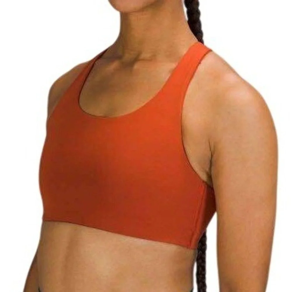 Lululemon Invigorate Bra Womens Size M Aztec Brick Orange High Support Racerback